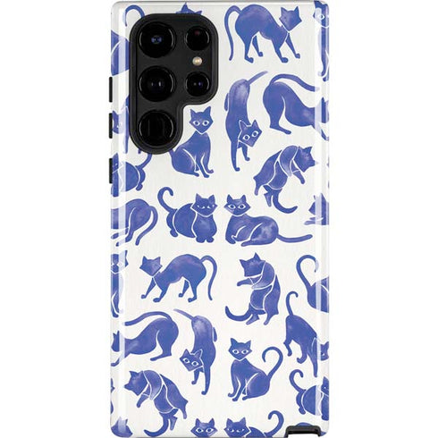 Blue Cats by Cat Coq Galaxy Cases